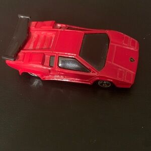 Lamborghini Red Toy Car with Black Accents